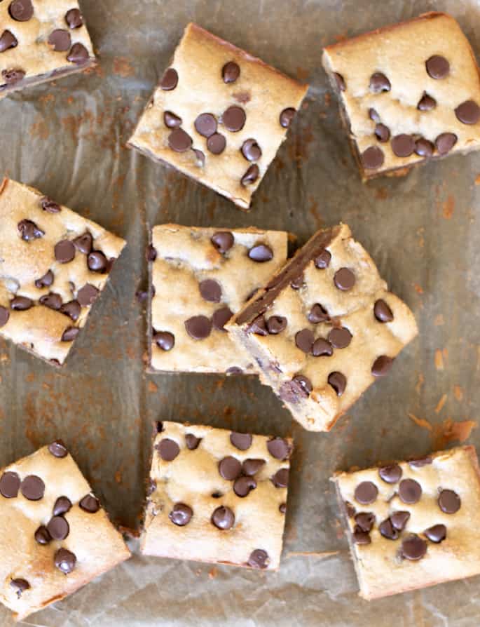 Rich in peanut butter flavor, these super chewy blonde brownies are made without any dairy or grains and they're naturally gluten free. 