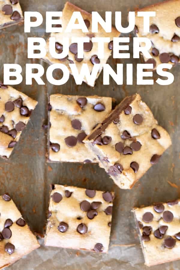 Rich in peanut butter flavor, these super chewy blonde brownies are made without any dairy or grains and they're naturally gluten free. #glutenfree #dairyfree #grainfree #peanutbutter