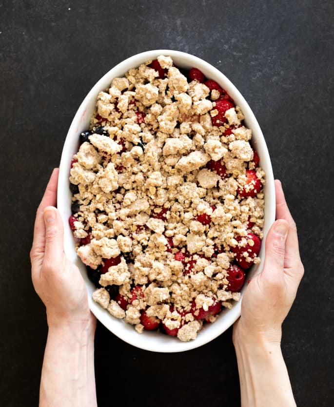 Turn your favorite fruit of the season into a show-stopping dessert with this master gluten free crumble recipe.