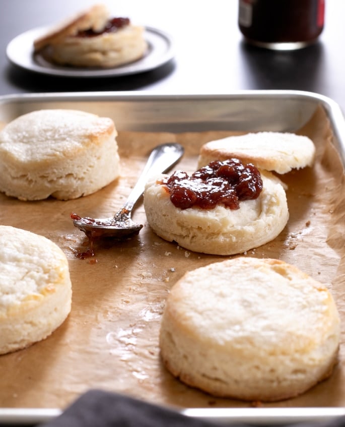 Light, flaky and extra tender, this recipe for gluten free cream cheese buttermilk biscuits is the foolproof formula for biscuits you've been looking for.