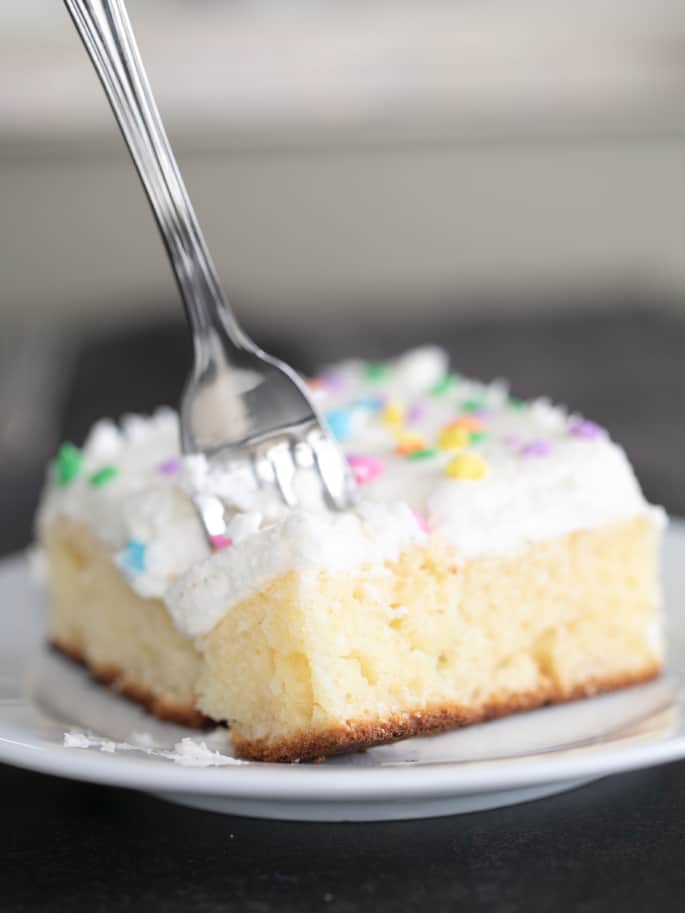 Sheet Pan Vanilla Vanilla Birthday Cake