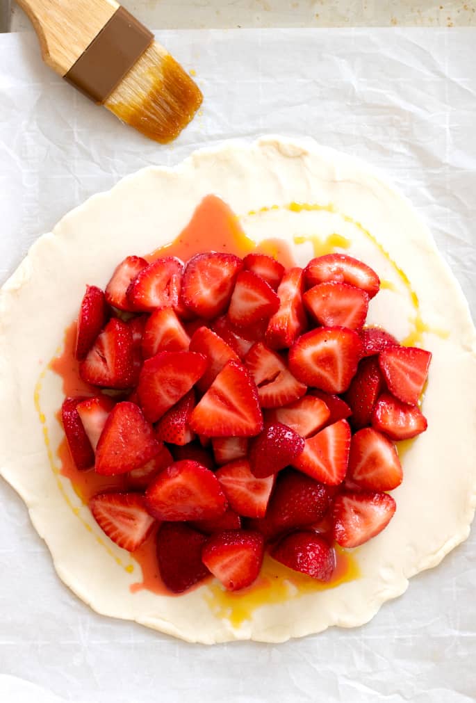 When fresh strawberries are in season, this rustic, simple gluten free strawberry galette is the perfect way to let them shine. 