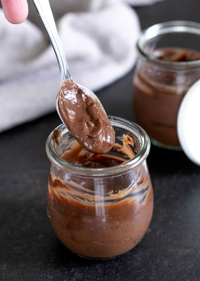 Smooth avocado chocolate pudding made with avocados, cherries, and some brewed decaf coffee, but all you taste is the rich cocoa powder and chocolate.