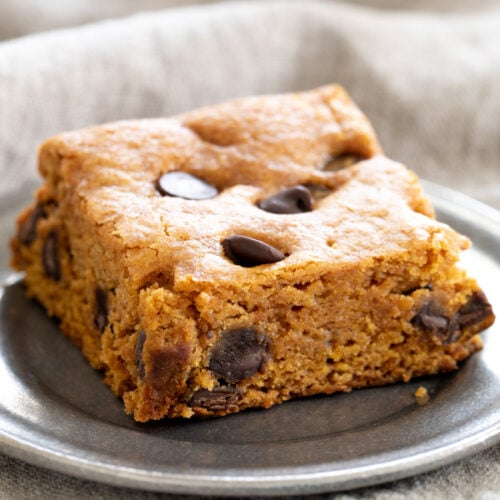 gluten free pumpkin chocolate chip squares