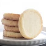 gluten free sable cookies french shortbread 4 in stack one on its side