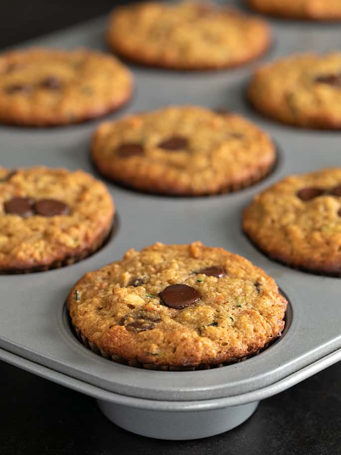 Superfood muffins, just baked in muffin tin with crispy edges and soft and tender crumb.