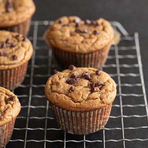 flourless peanut butter muffins