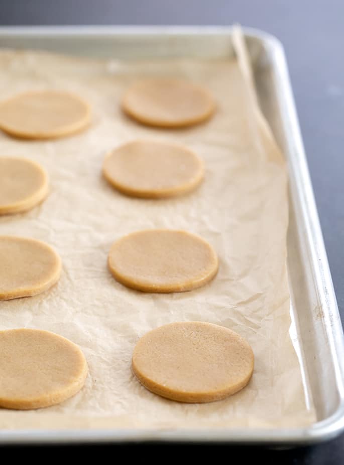 Soft graham crackers raw on tray