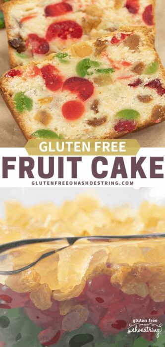 Festive White Gluten Free Fruit Cake | with variation options