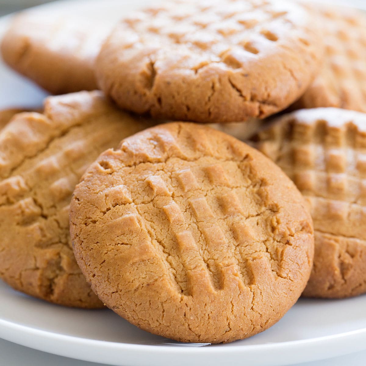 gluten free peanut butter cookies on plate