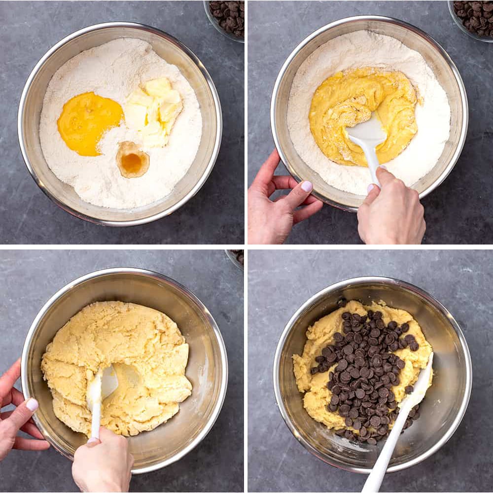 Collage of the next steps to make the recipe. 