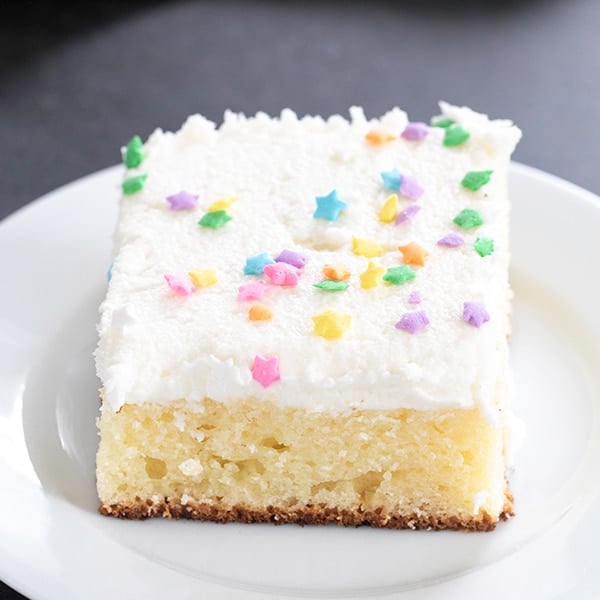 gluten free vanilla sheet cake