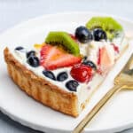 gluten free fruit tart on plate