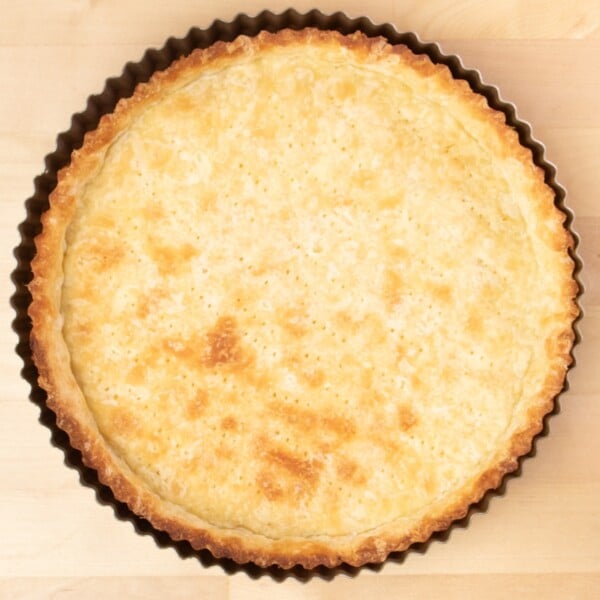 gluten free shortcrust pastry baked in tart pan