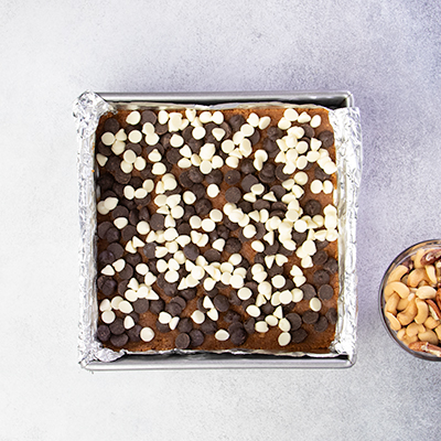 7 layer bars with white chocolate chips added