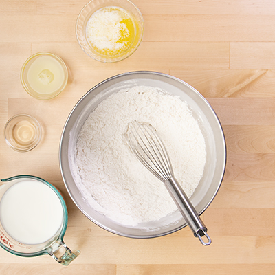 all dry ingredients whisked in to mixing bowl with large wire whisk