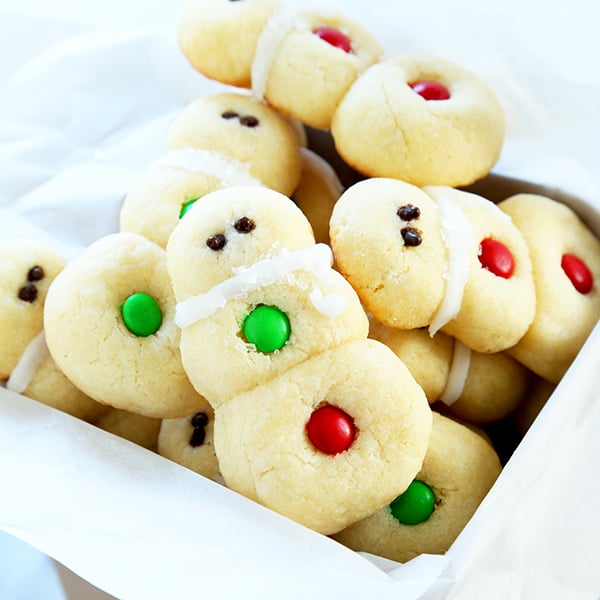 gluten free snowman cookies