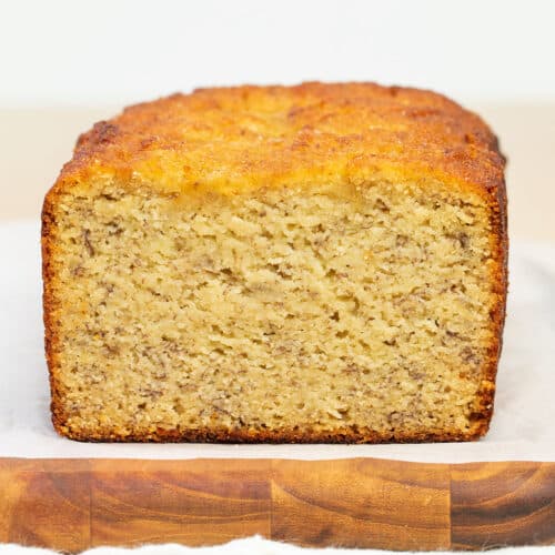 almond flour banana bread sliced