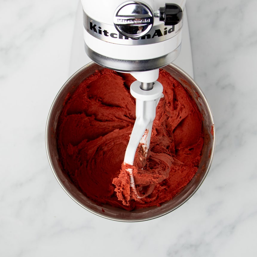 reddish brown cookie dough in bowl