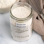 tall wide mouth Ball jar with gluten free bread flour