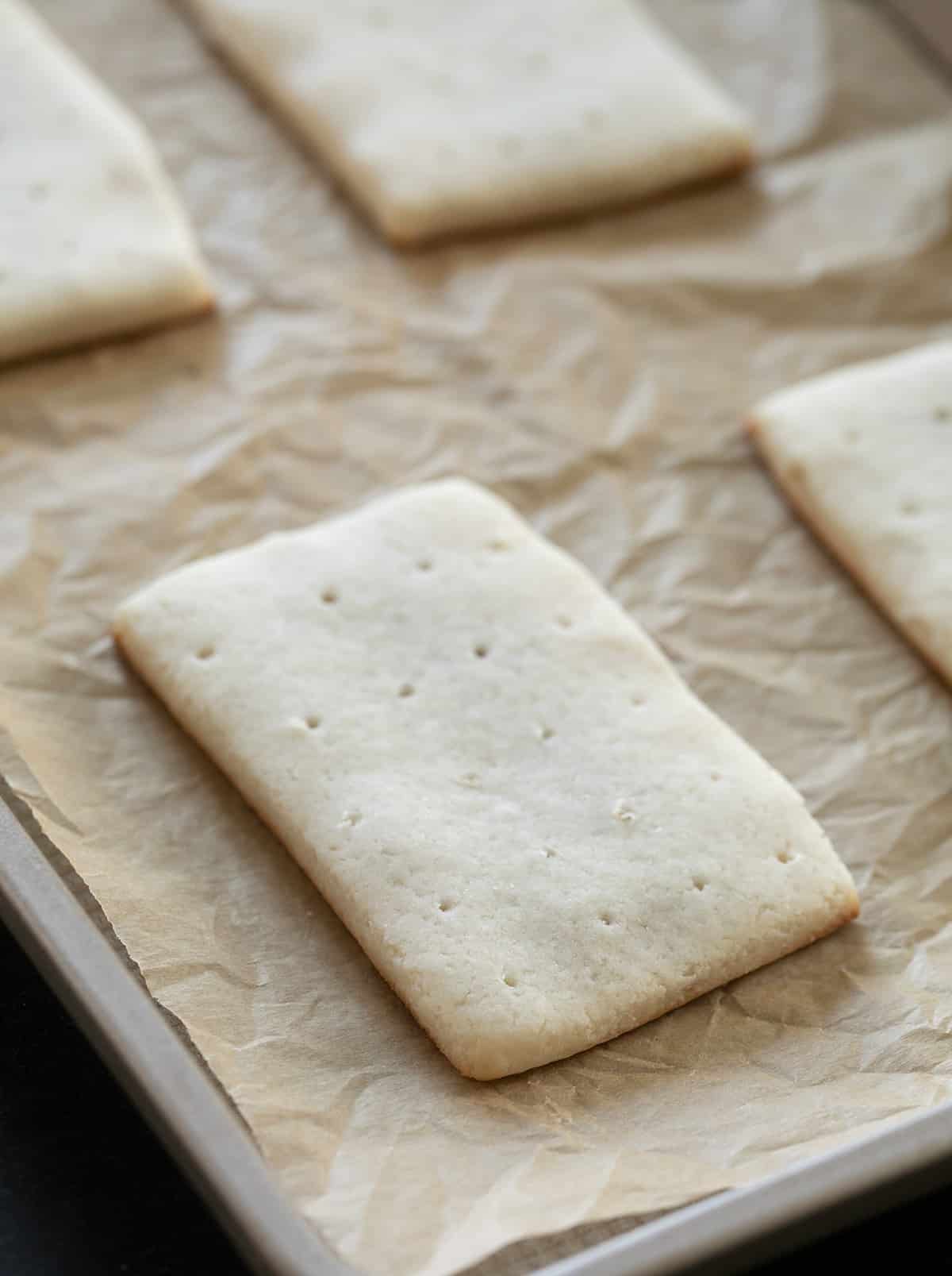 Just-baked gluten free pop tarts that haven't yet been glazed.