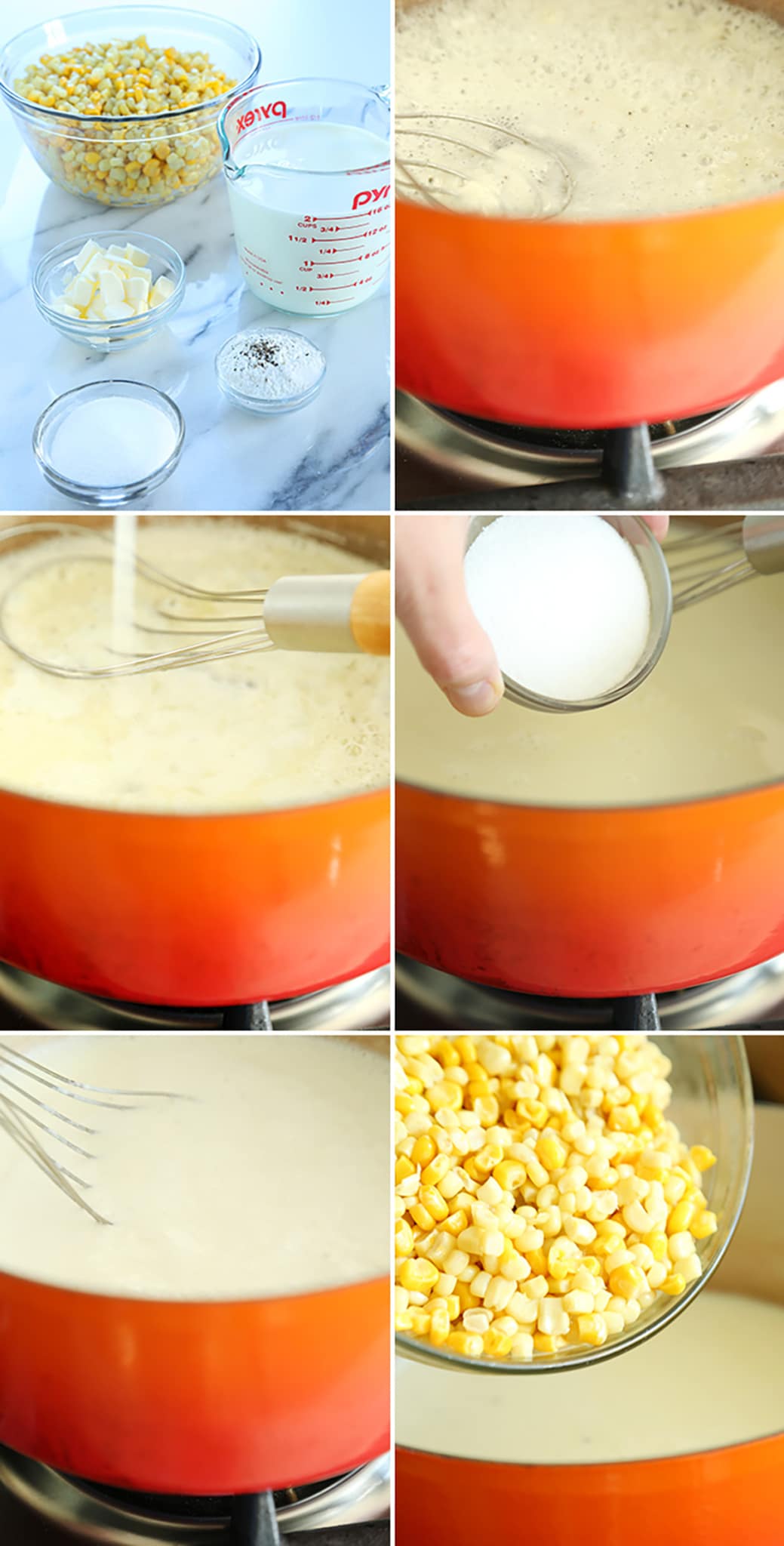 Homemade Creamed Corn, Step by Step