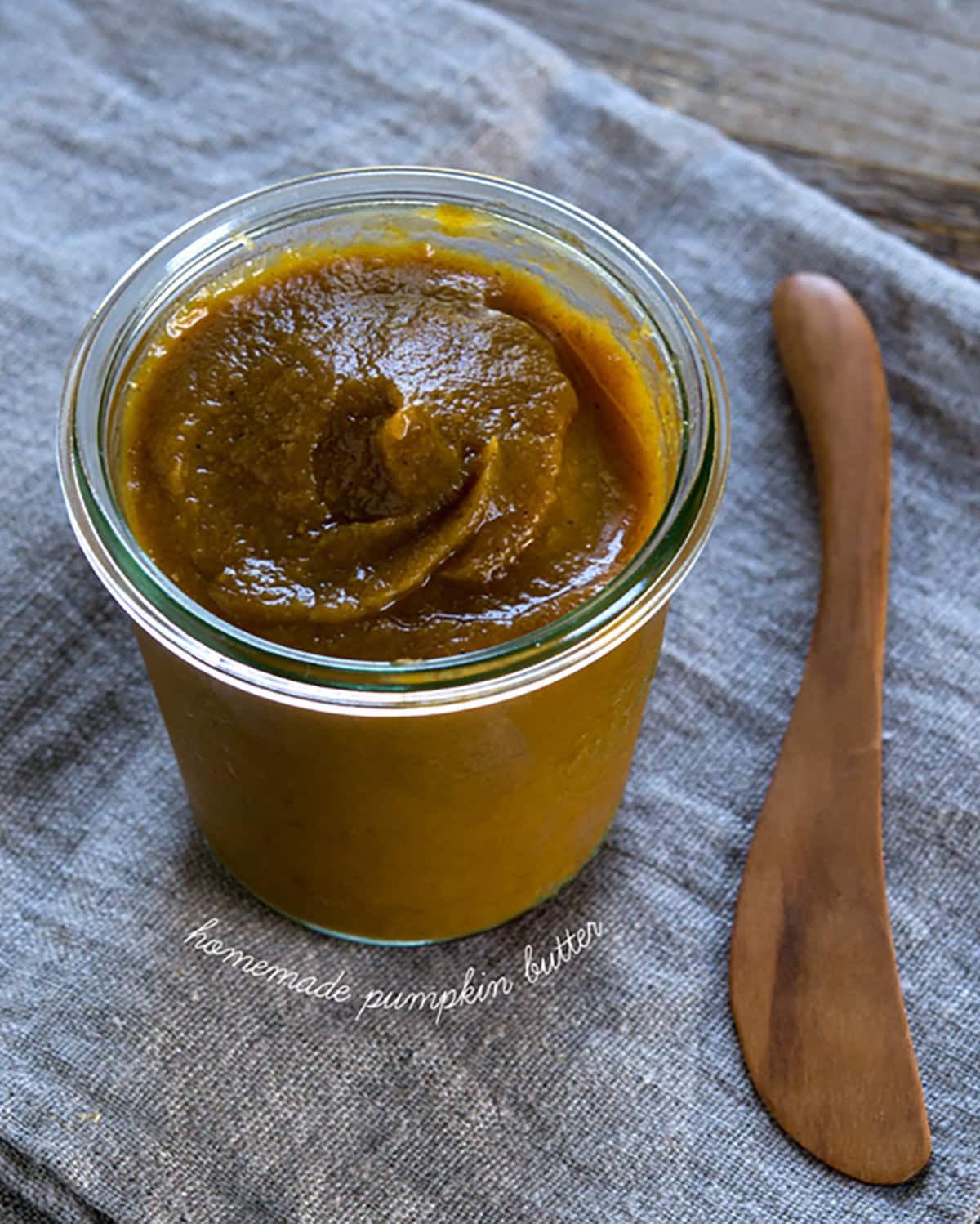 Homemade Pumpkin Butter Pumpkin butter in a jar